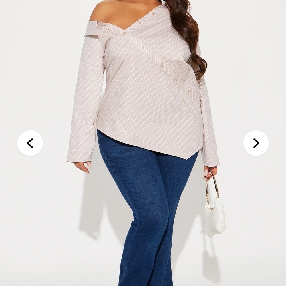 Striped Off-Shoulder Blouse